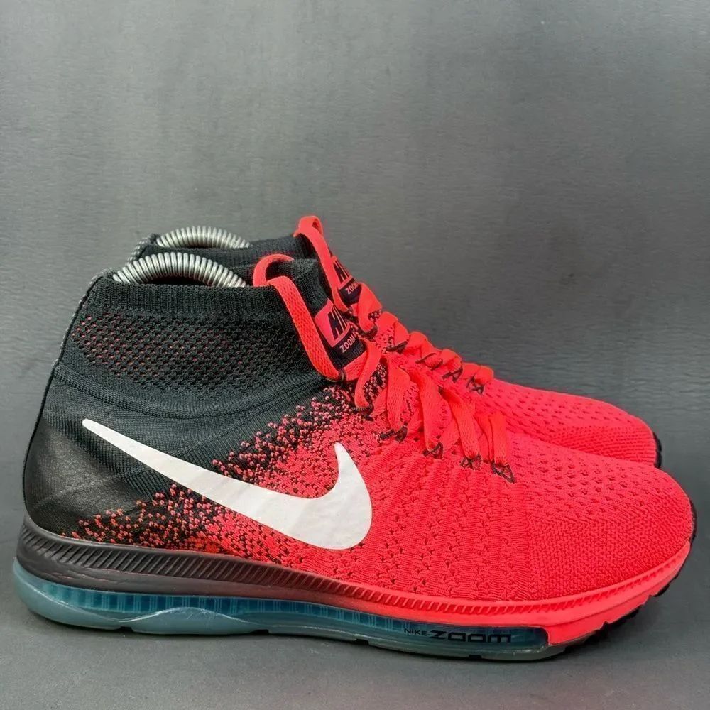 Nike Zoom All Out Flyknit 'Hot Punch Blue' sneaker shoes womens size 7.5